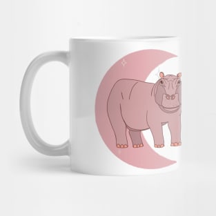 Hippo Crescent - Rose Mug